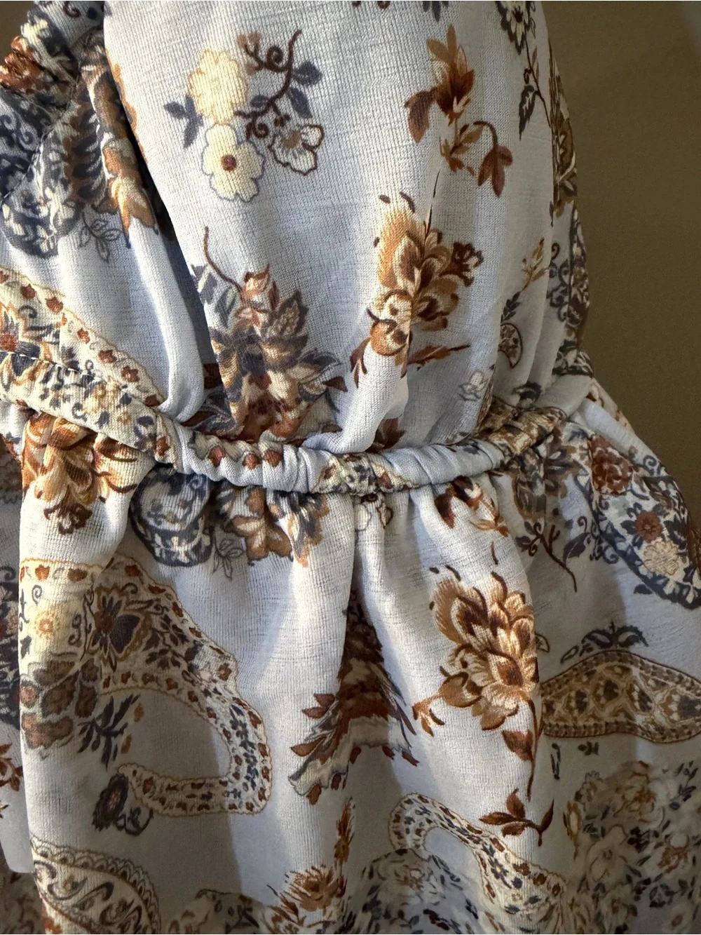 wild fable Blue Paisley Halter Ruffle Camisole